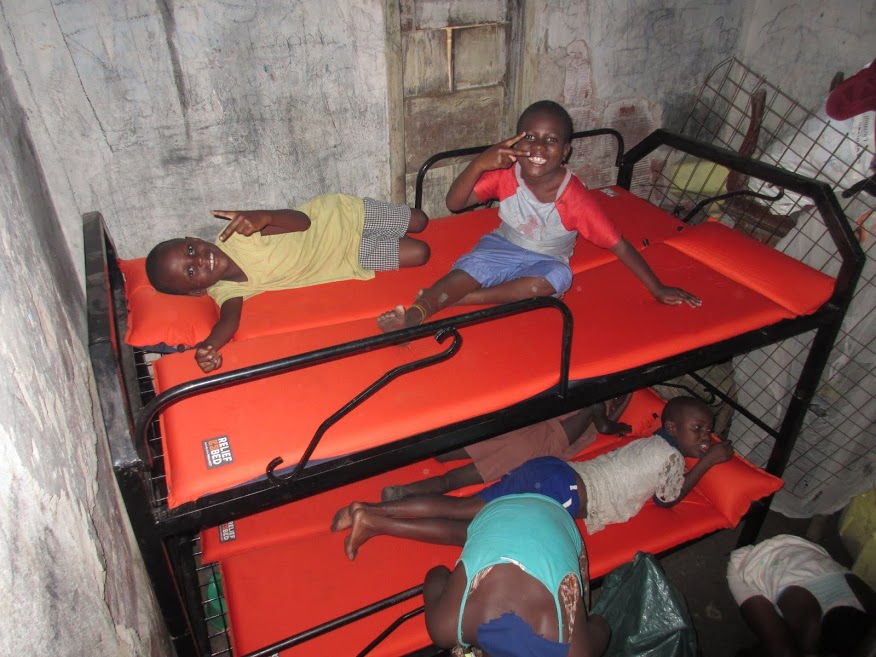 Children playing on their bunk beds with Relief Beds and SHEEX!