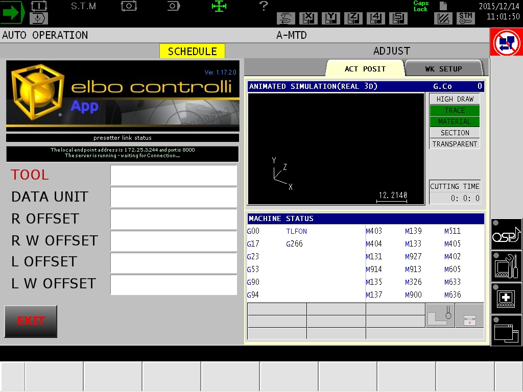 Elbo Controlli Tool Presetter App