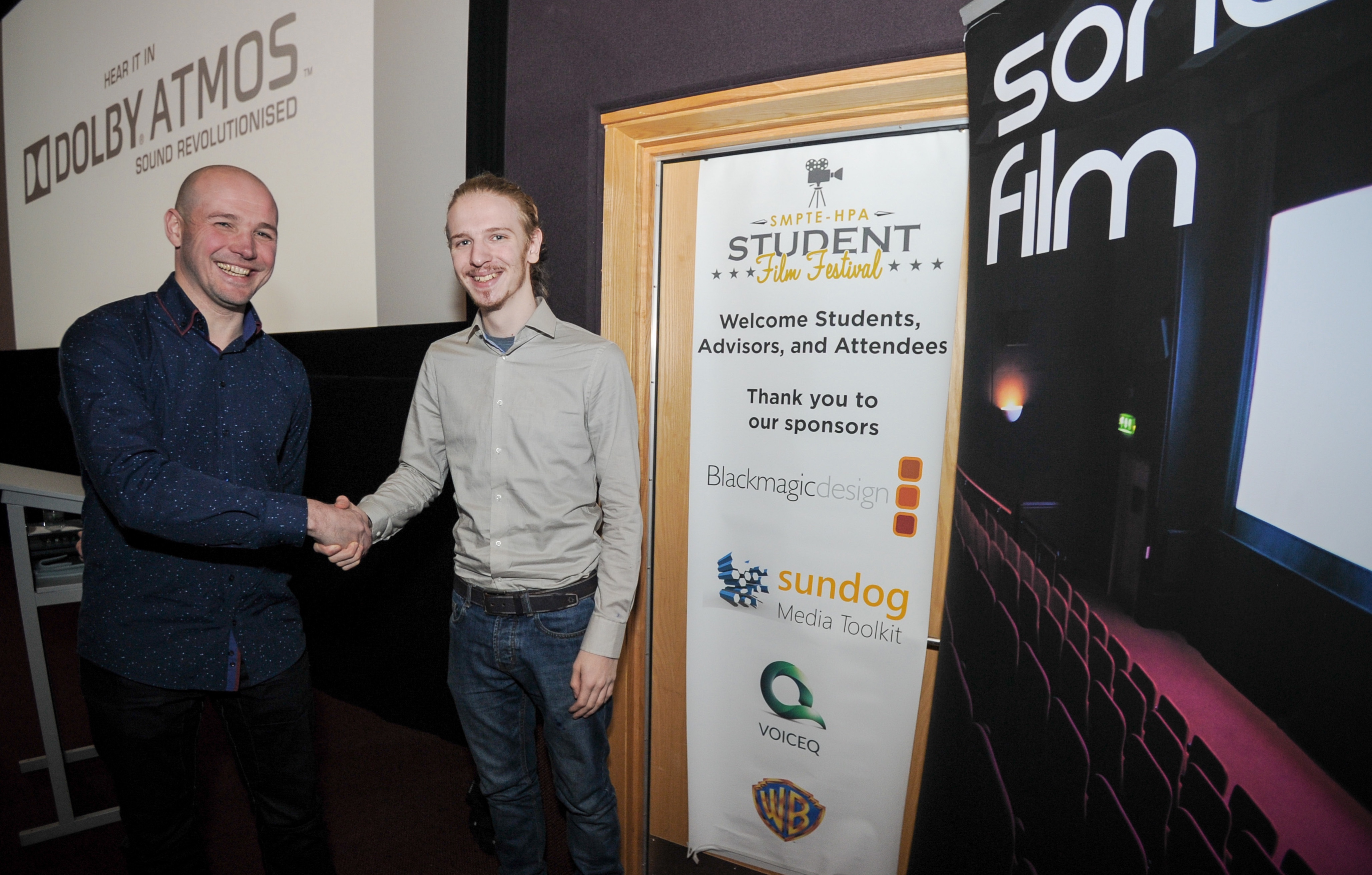 Richard Welsh Congratulates Louis Arrigoni for Winning the VR Category in 2015