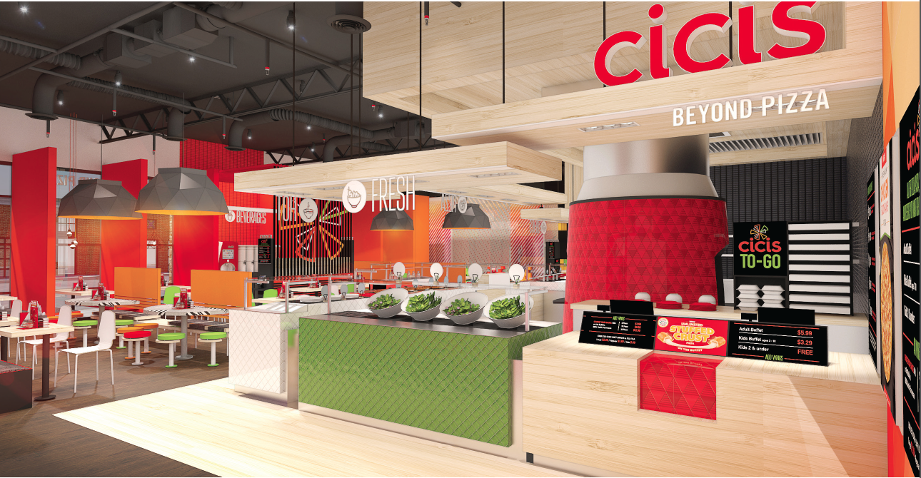 Cicis is rolling out new branding at its restaurants nationwide