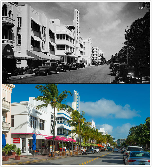 Ruth Shack championed Miami's first historic preservation ordinance (photo of Miami's Beach's historic Art Deco District, courtesy of the Greater Miami Convention & Visitors Bureau)