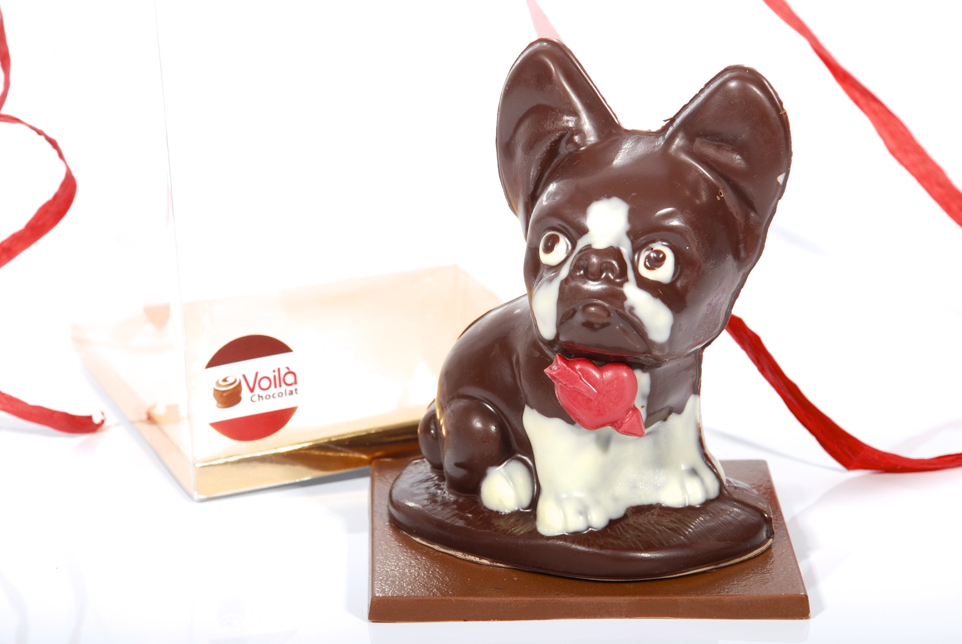3-D Chocolate French Bulldog