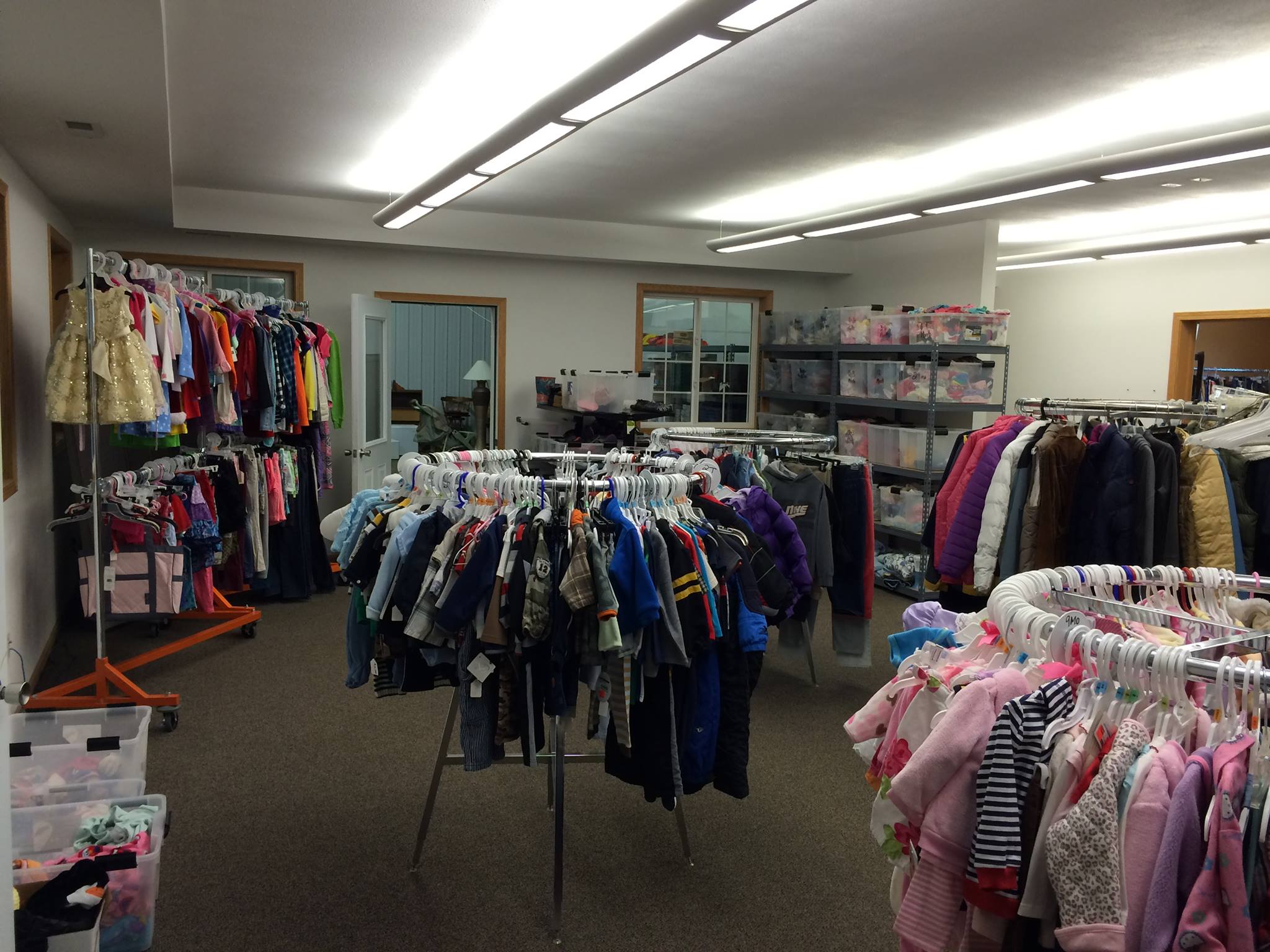 The Clickstop Cares Closet serves area families and individual in needs, with gently used clothing, shoes, and housewares.