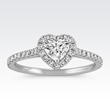 Shane Co. Heart-Shaped Halo Diamond Engagement Ring