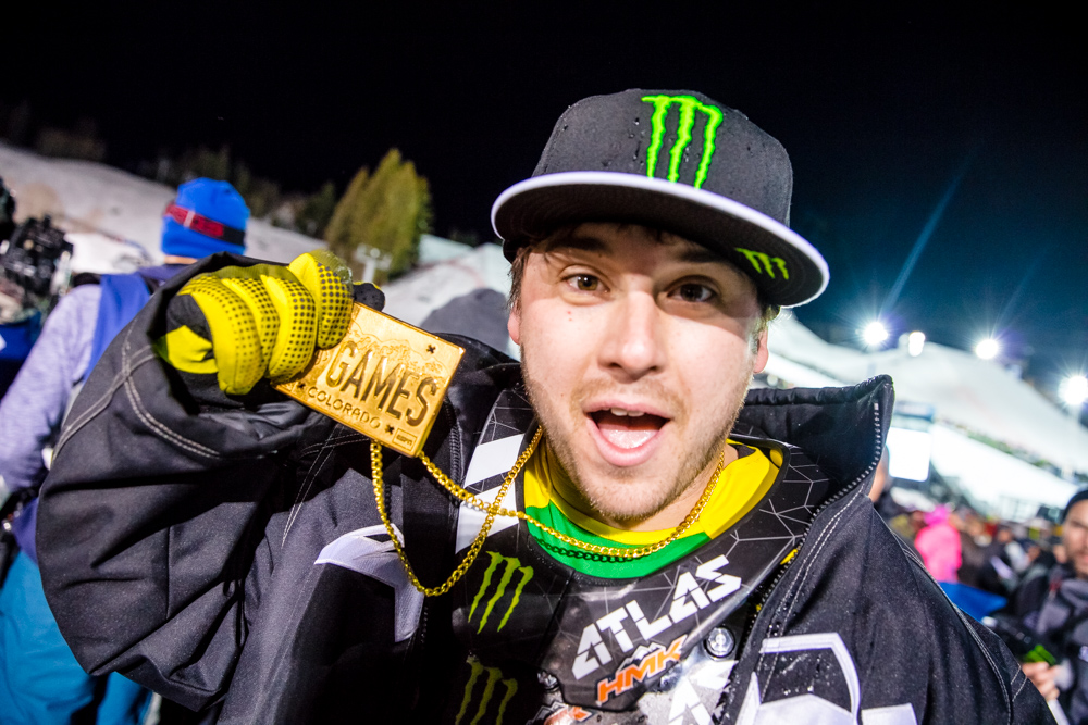 Monster Energy's Joe Parsons Takes Gold in Snowmobile Freestyle X Games Aspen 2016
