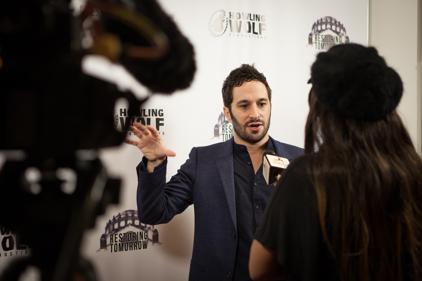 Aaron Wolf Interviewed on the Red Carpet at the Skirball Cultural Center event