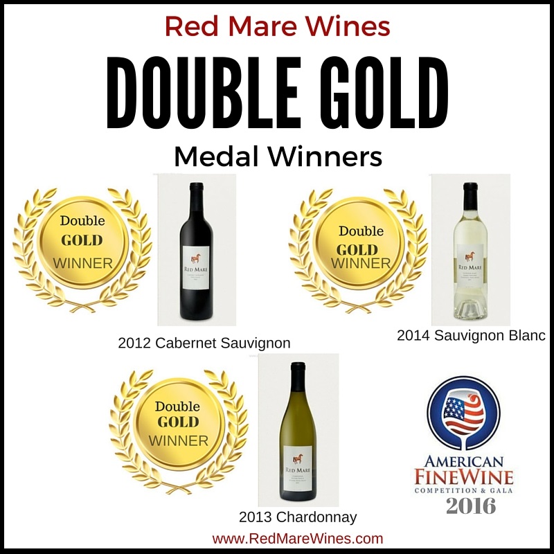 Red Mare Wines wins 3 Double Golds from American Fine Wine Competition 2016