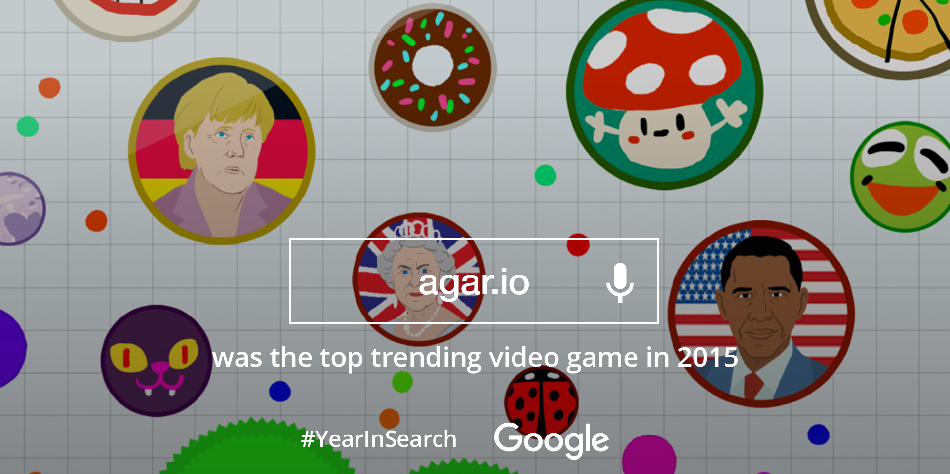 Agar.io was the top-trending game on Google Search in 2015.
