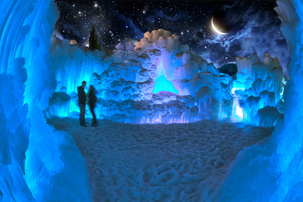 Plan your engagement at the Ice Castles on Valentine's weekend.