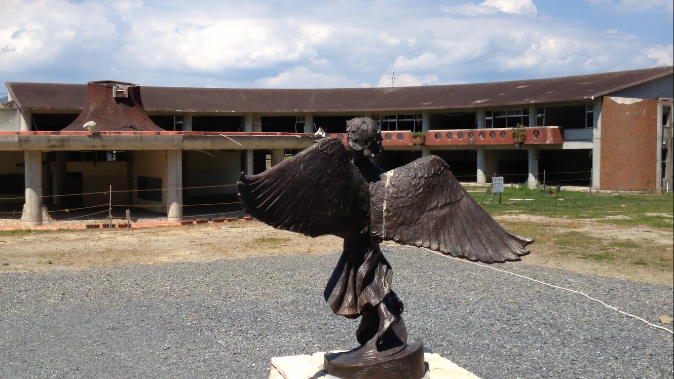 ‘Angel Of Hope’, Okawa Elementary School Destroyed by 3-11-11 Earthquake, Ishinomaki