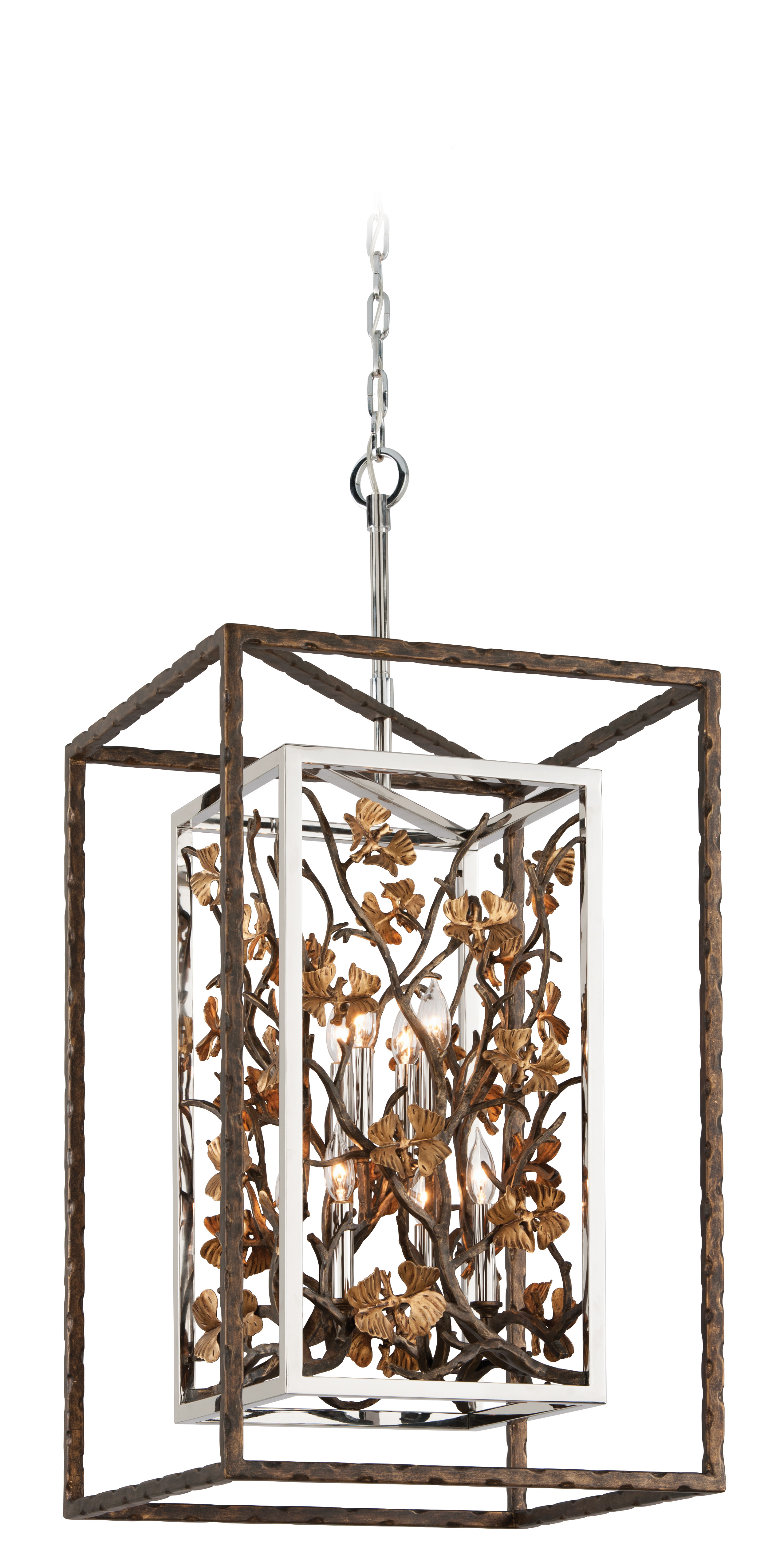 Chrysalis by Troy Lighting - Chrysalis is a handcrafted, sculptural pendant adorned with a beautiful arrangement of branchwork and gold leaf butterflies.