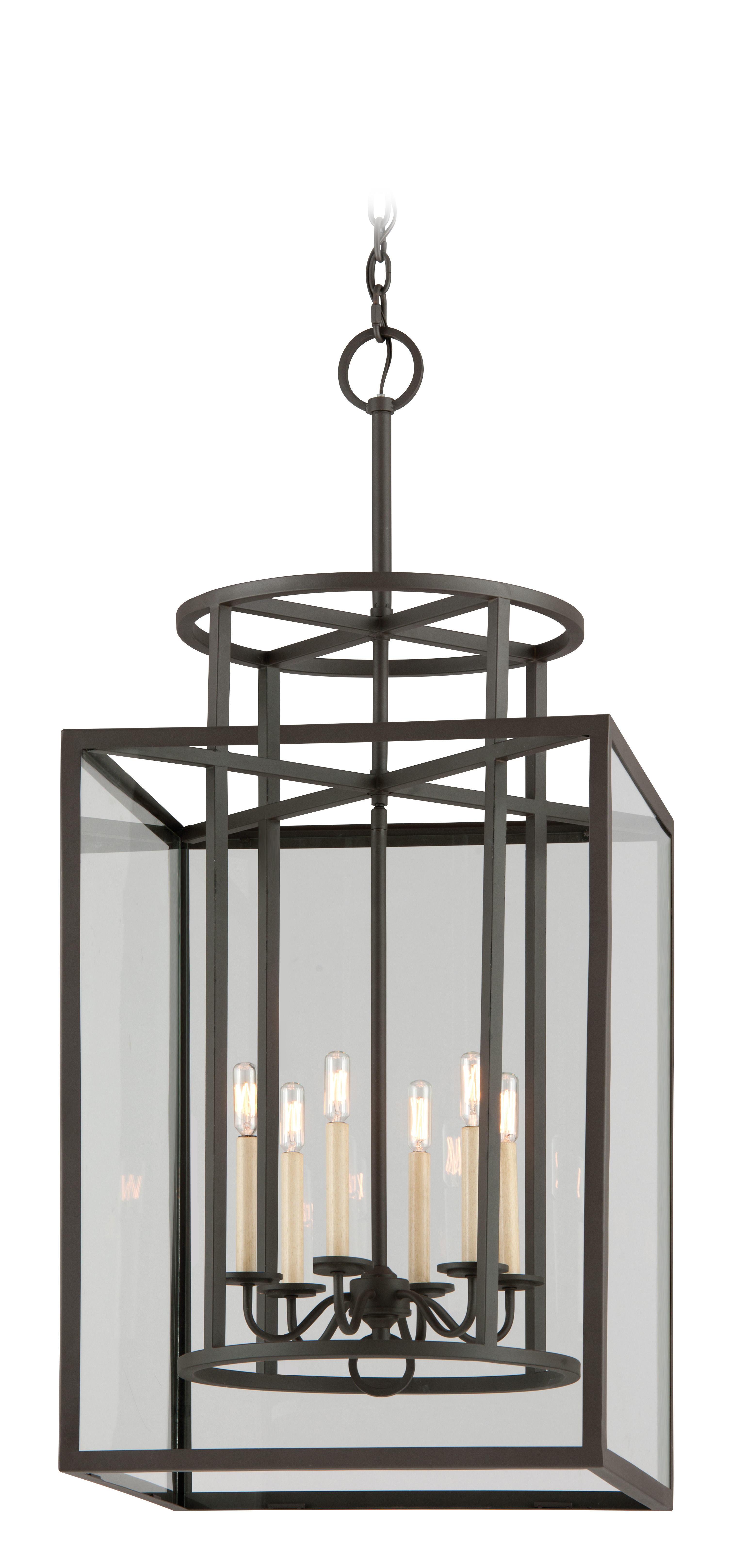 Maddox by Troy Lighting - Maddox combines clean lines and shapes to create a unique, industrial form. The bold fixture is constructed of hand-worked iron finished in a dark textured bronze.