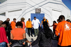 Riders joined hands for a prayer for Ciara Grisby, murdered November 18 in a cold-blooded gang-related shooting.