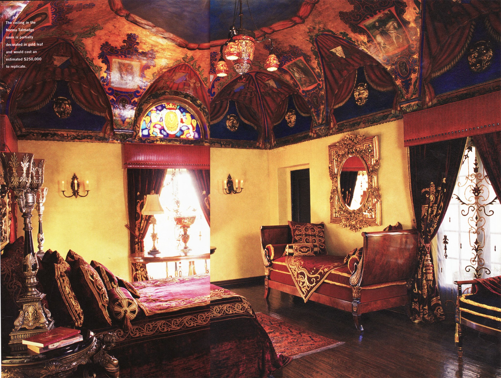 The Baroque Master Bedroom at The Cedars with a fresco domed ceiling Photo by Erhard Pfeiffer