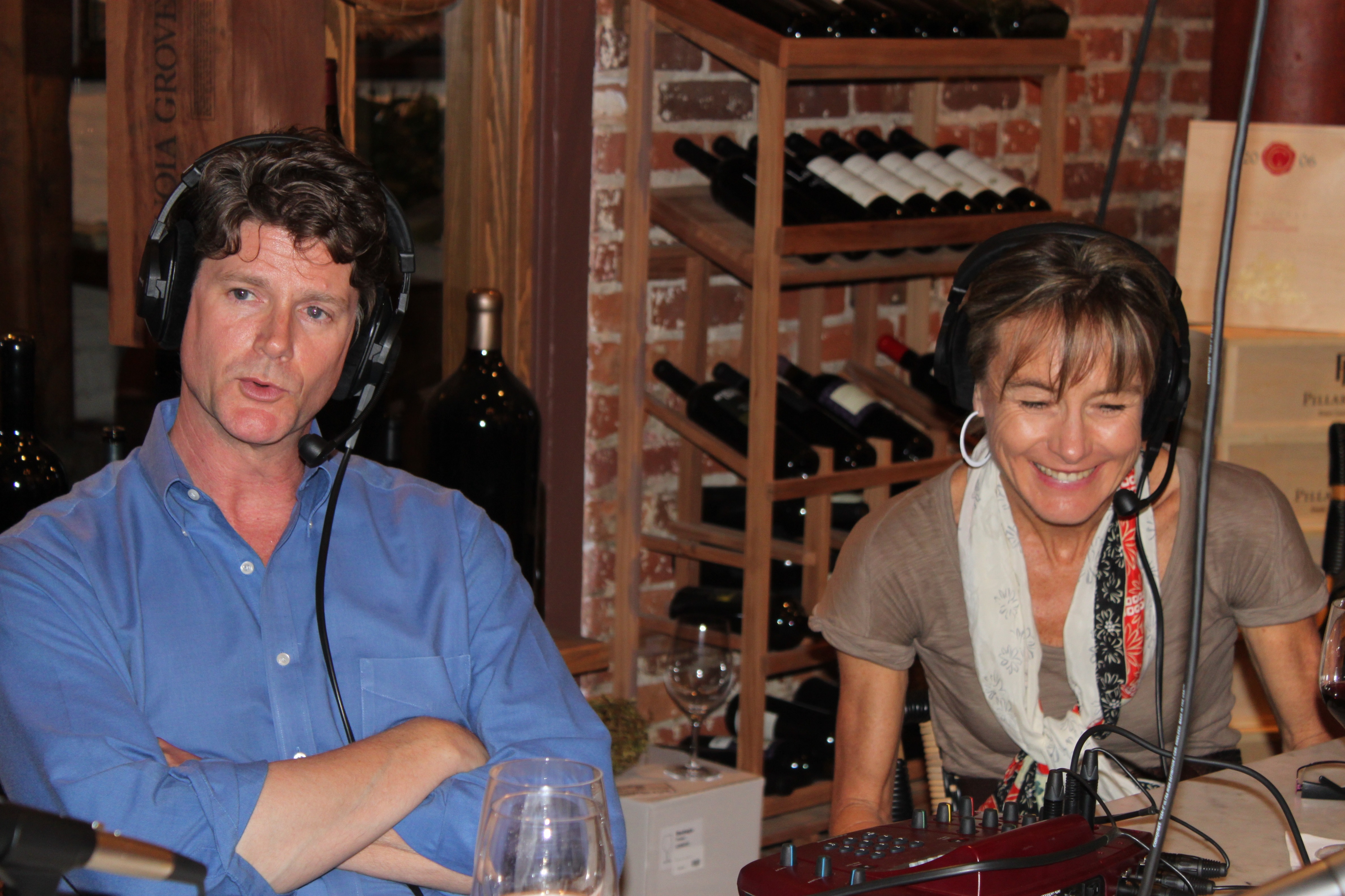 Slow Living Radio Hosts Steve Andrews & Sally James during a remote program broadcast