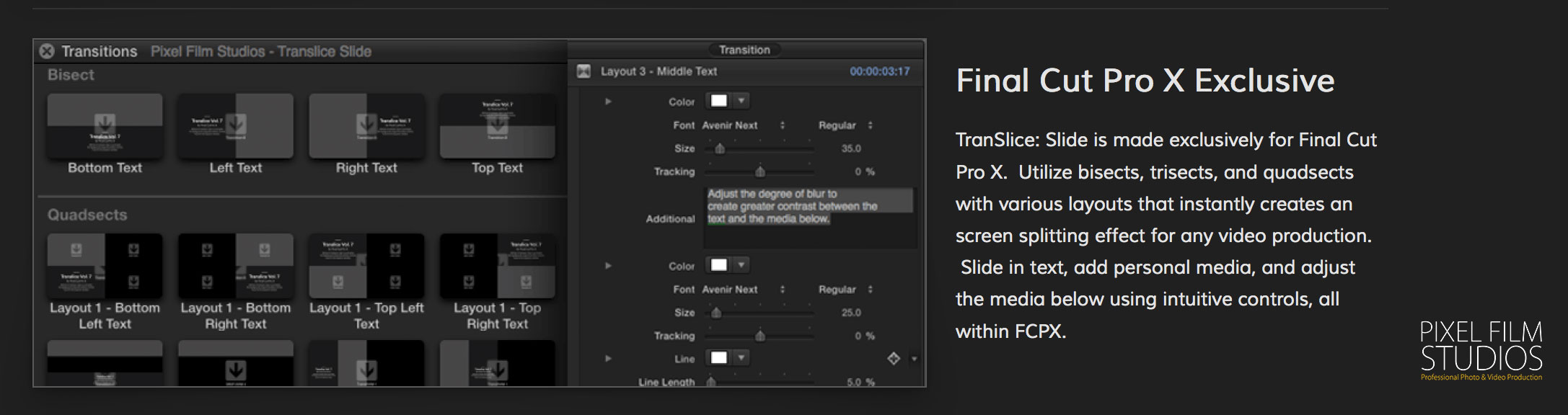 TranSlice Slide - FCPX Transitions - Final Cut Pro X