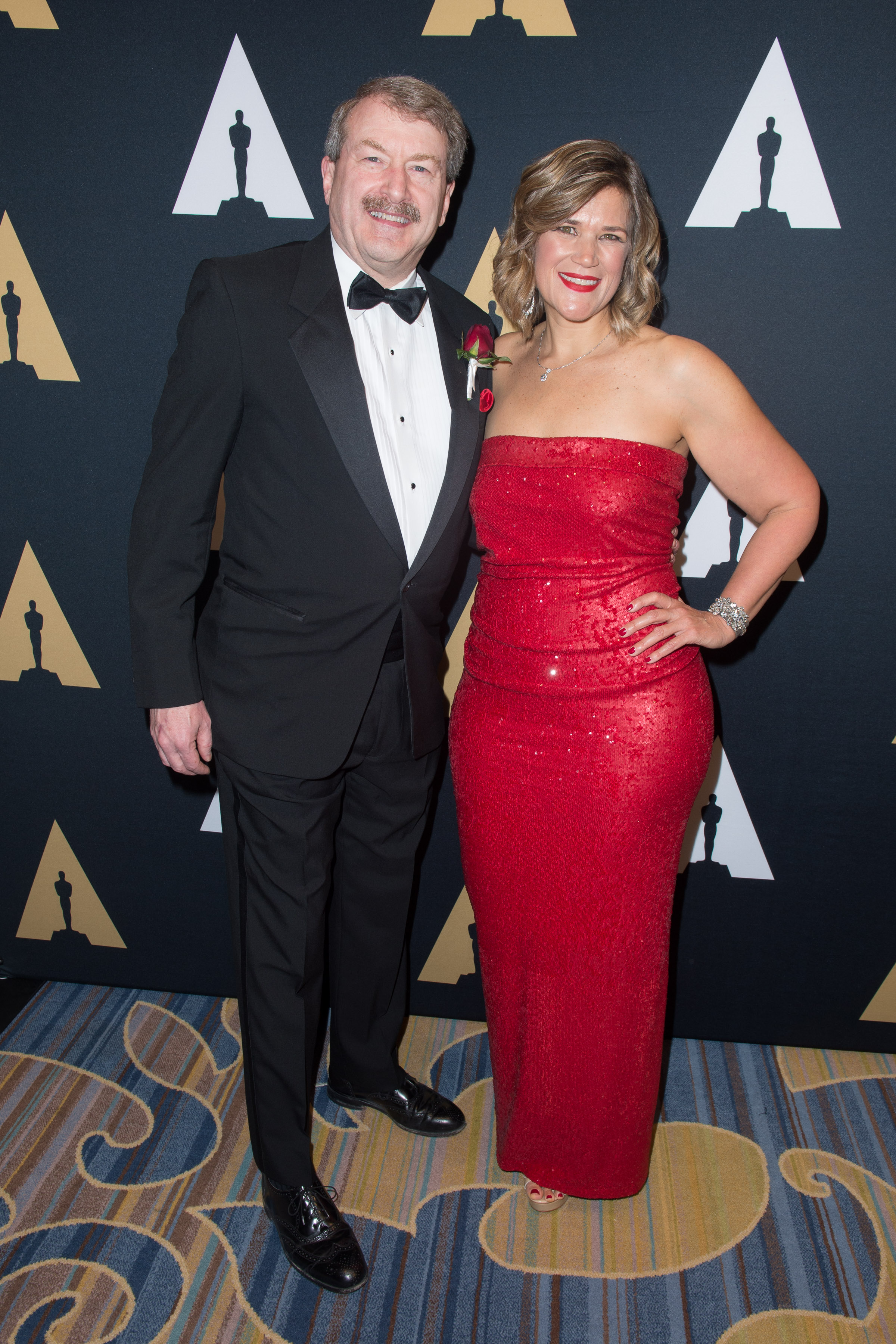 Robert Seidel and Barbara Lange prior to the Academy of Motion Picture Arts and Sciences' Scientific and Technical Achievement Awards on February 13, 2016, in Beverly Hills, California. Photo Credit: