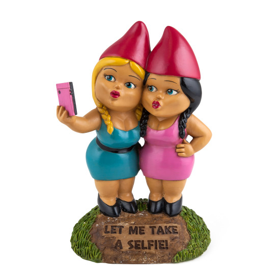 Selfie Sisters Garden Gnome from Stupid.com