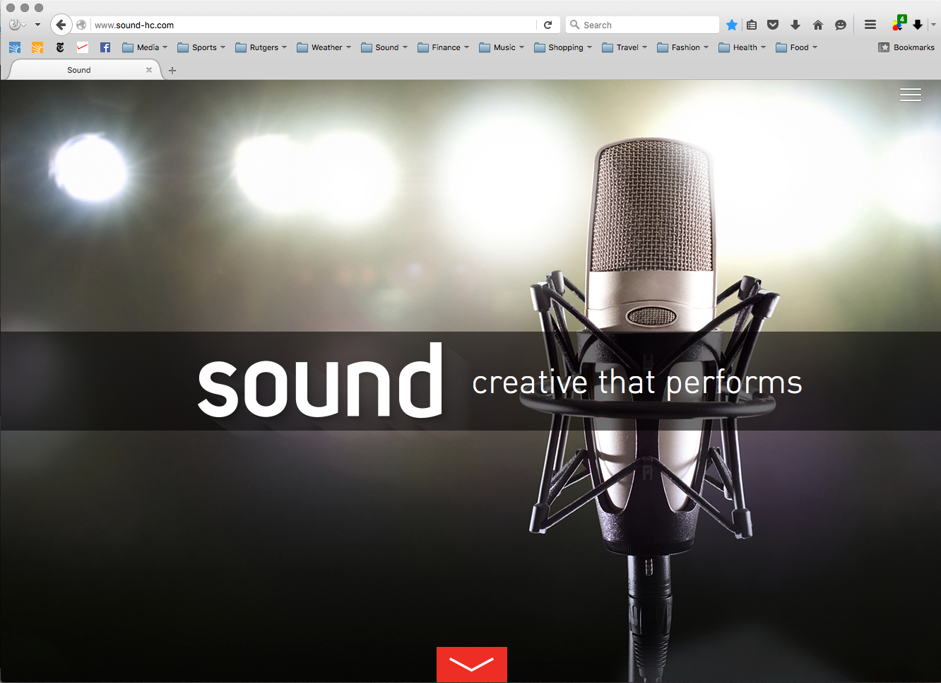 Sound's redesigned site features sleek design and the lastest in web functionality.