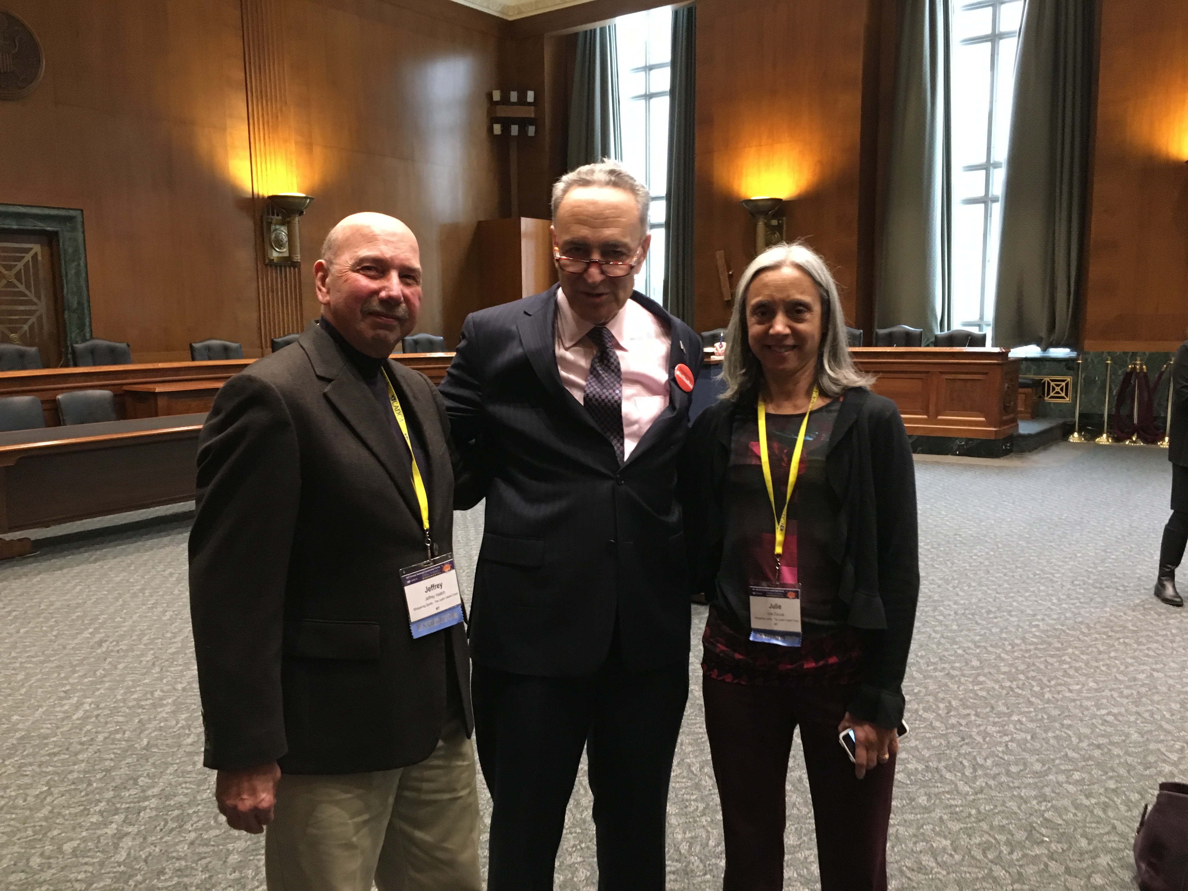 The Veatches with US Sen. Chuck Schumer (D-NY)