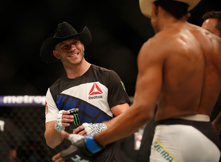 Monster Energy’s Donald “Cowboy” Cerrone Defeats Alex Oliveira in Welterweight Debut at UFC Fight Night 83 at the CONSOL Energy Center in Pittsburgh, PA