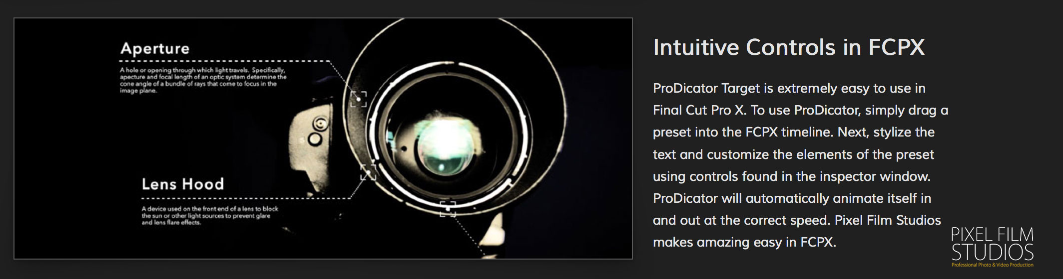 ProDicator Target - Pixel Film Studios - FCPX Effects