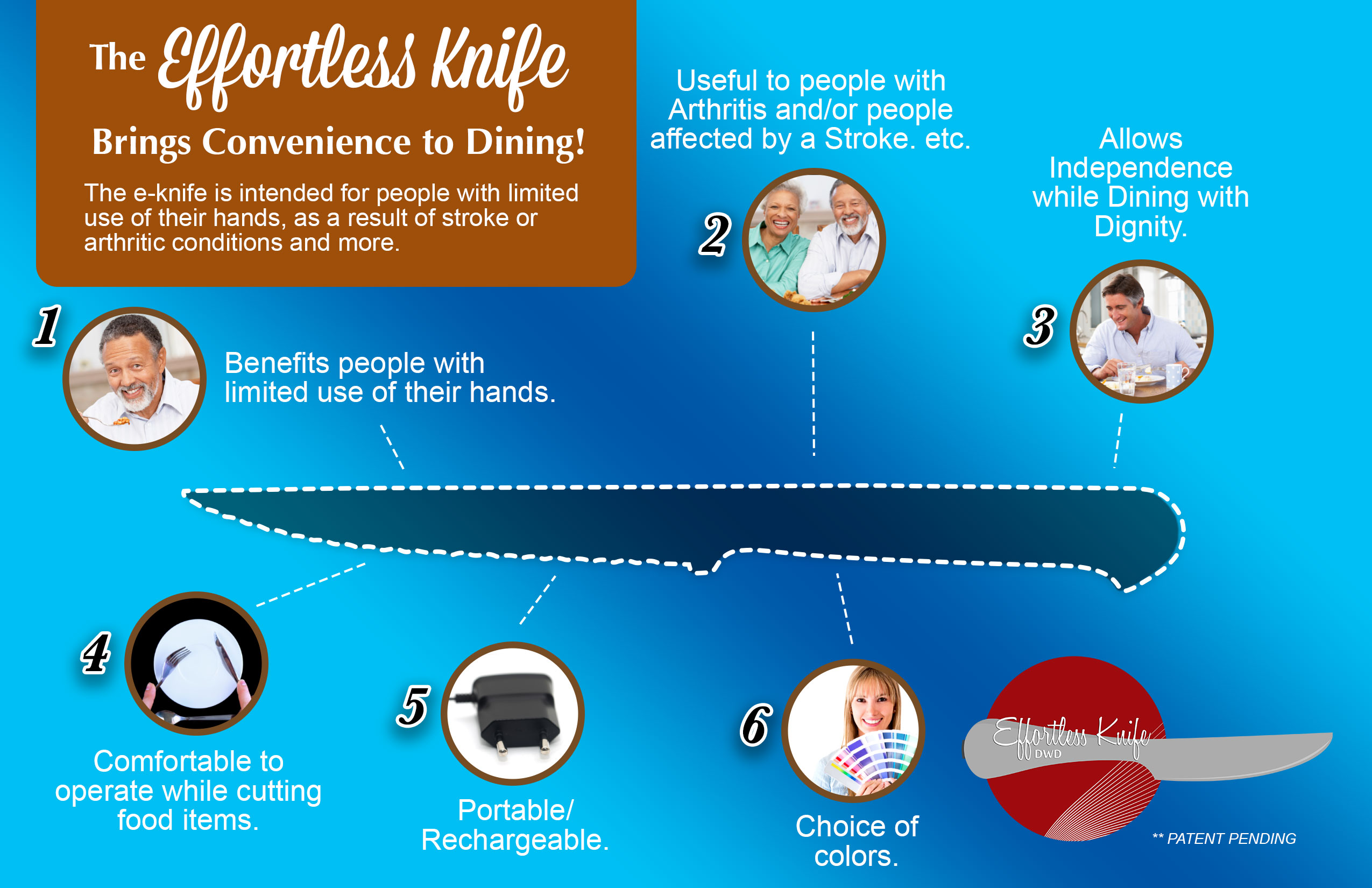 The many benefits of using the Effortless Knife!
