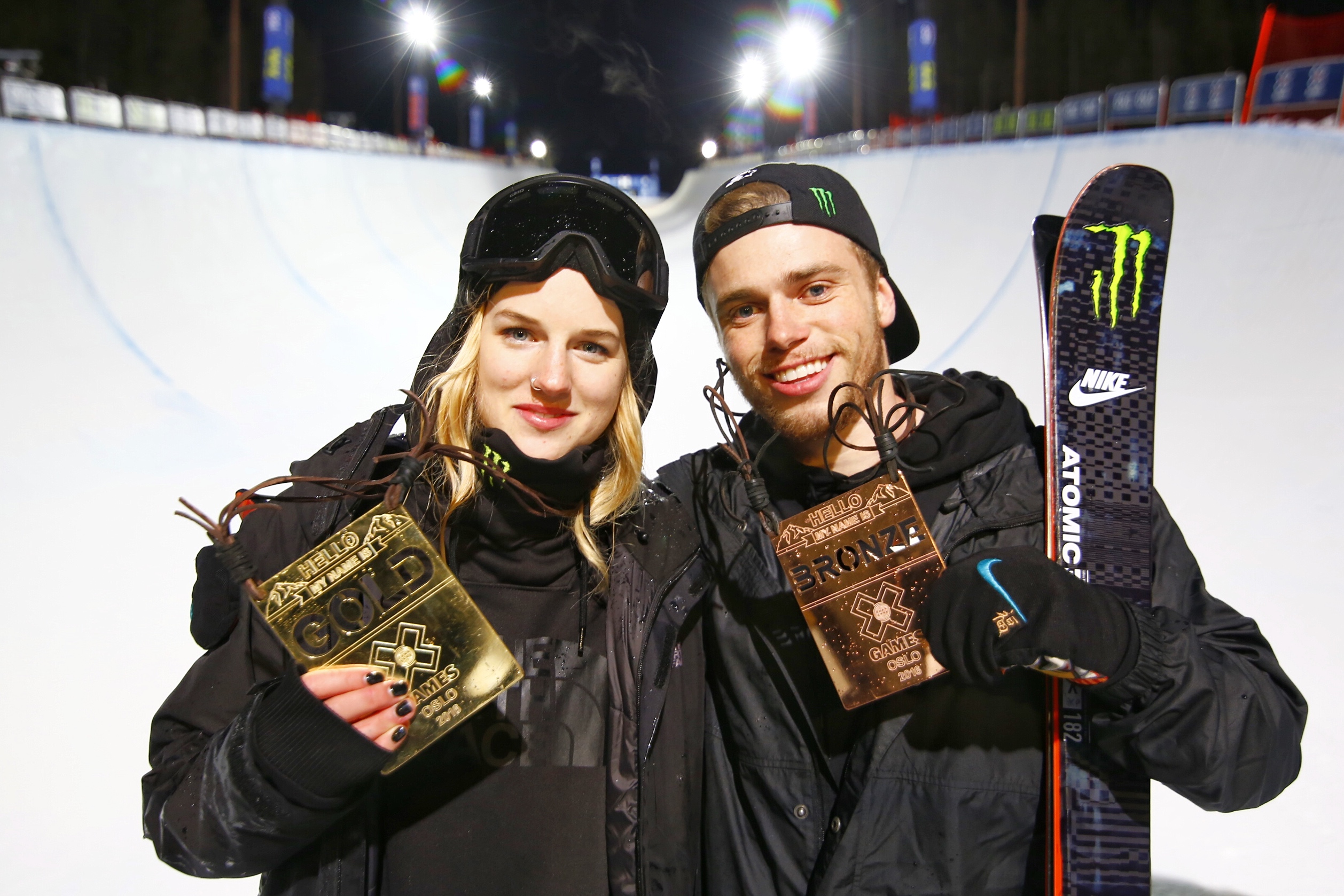 Monster Energy's Cassie Sharpe Takes Gold and Gus Kenworthy Takes Bronze in Ski SuperPipe at X Games Oslo 2016