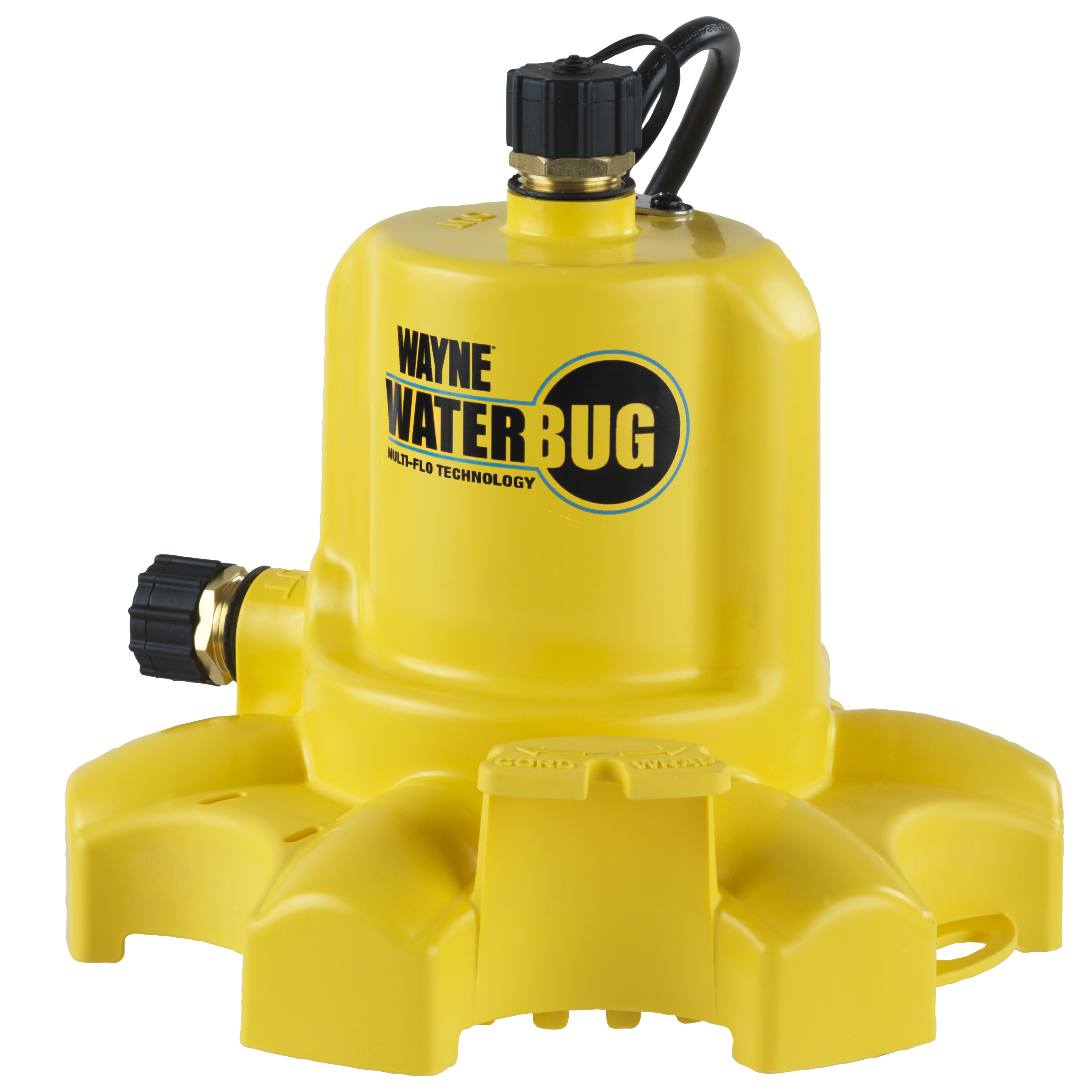WAYNE Pumps' WaterBUG features multi-flow technology, making it the perfect water removal tool for any home.