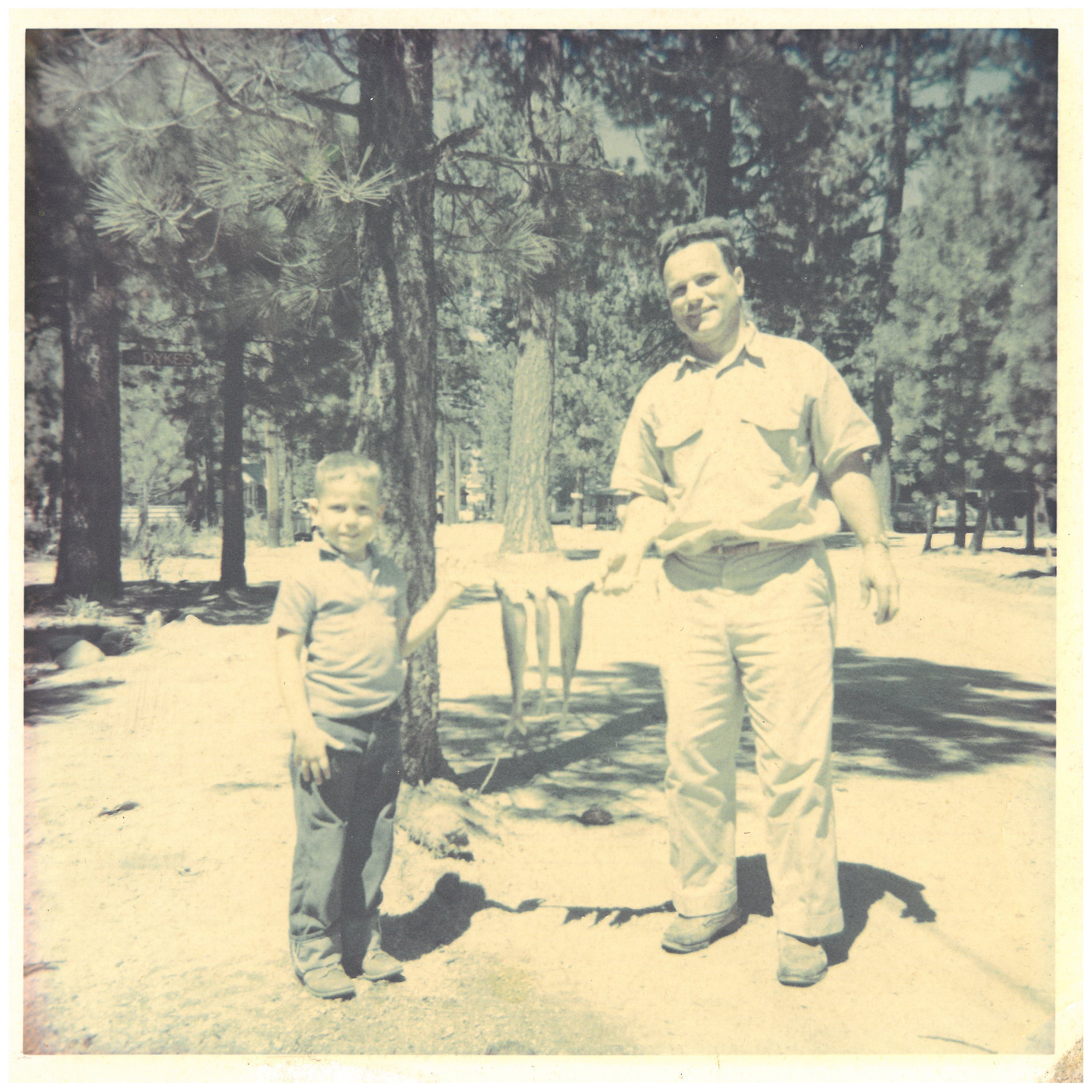 Marc Mondavi attributes his love of fishing to his father, the late Peter Mondavi Sr. (Pictured here together when Marc was a boy).
