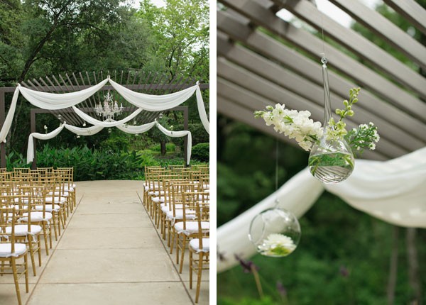 Outdoor weddings at the Umlauf Sculpture Garden and Museum are a popular wedding venue in Austin, Texas.