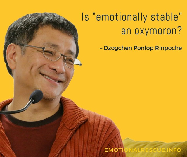 "Is 'emotionally stable' an oxymoron?" – dpr