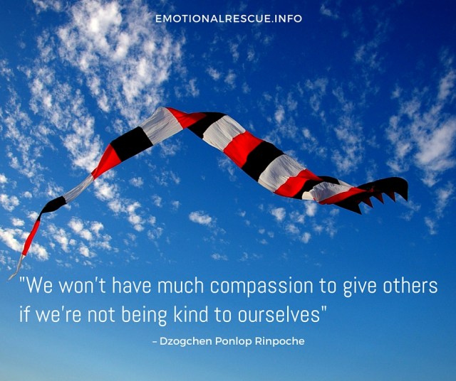 "We won't have much compassion to give others if we aren't being kind to ourselves." – dpr