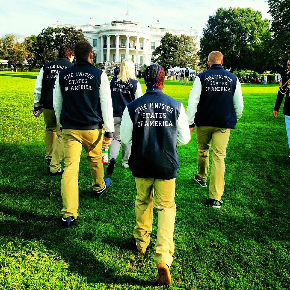 US Paralympic Judo Team Doing a Demonstration on the White House Lawn for President Obama