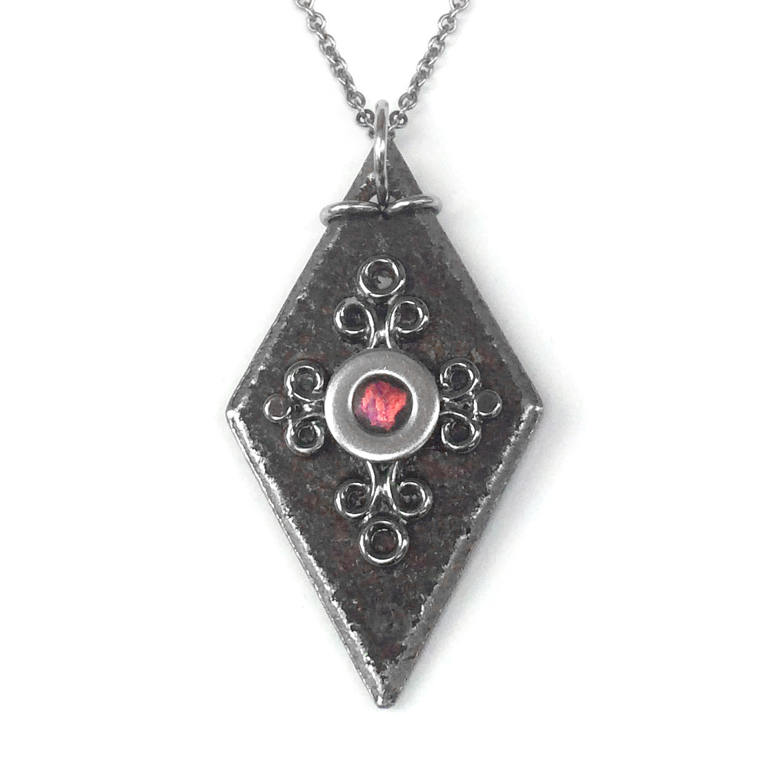 Black Iron Diamond Necklace