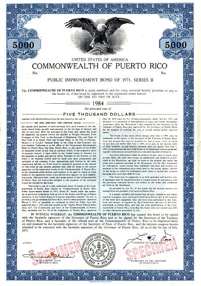 Puerto Rico Bond