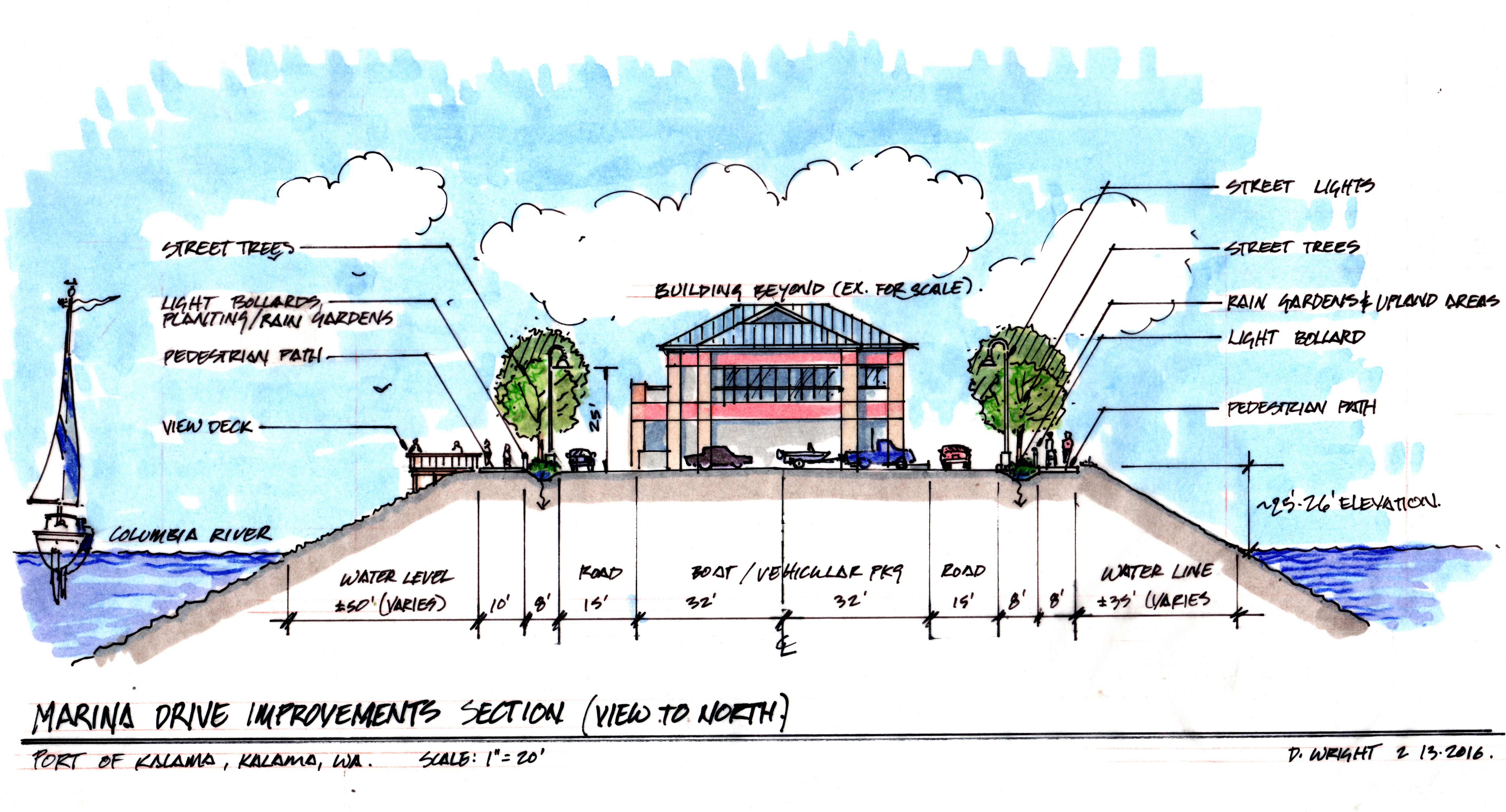 Port of Kalama enhances pathways, landscaping and beautify the Port’s riverfront marina parkway