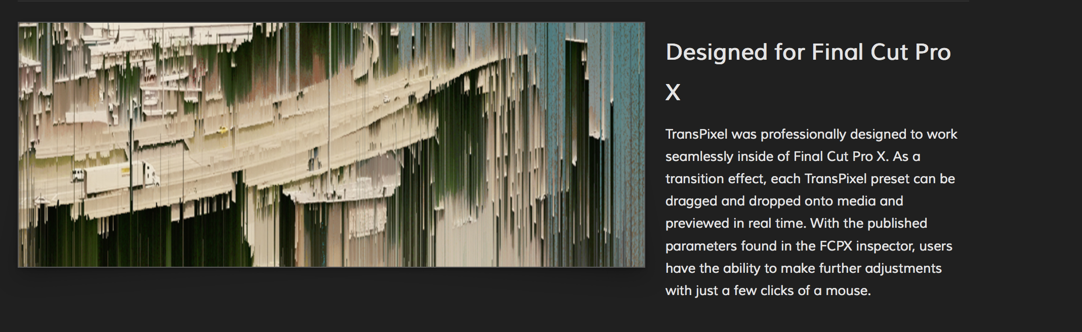 FCPX Plugins - TransPixel - Pixel Film Studios