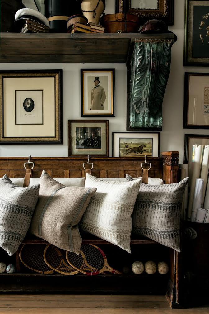 Belgian Linen Pillows in Custom Patterns Produced by Bolt Fabrics, Designed by J. Rachman