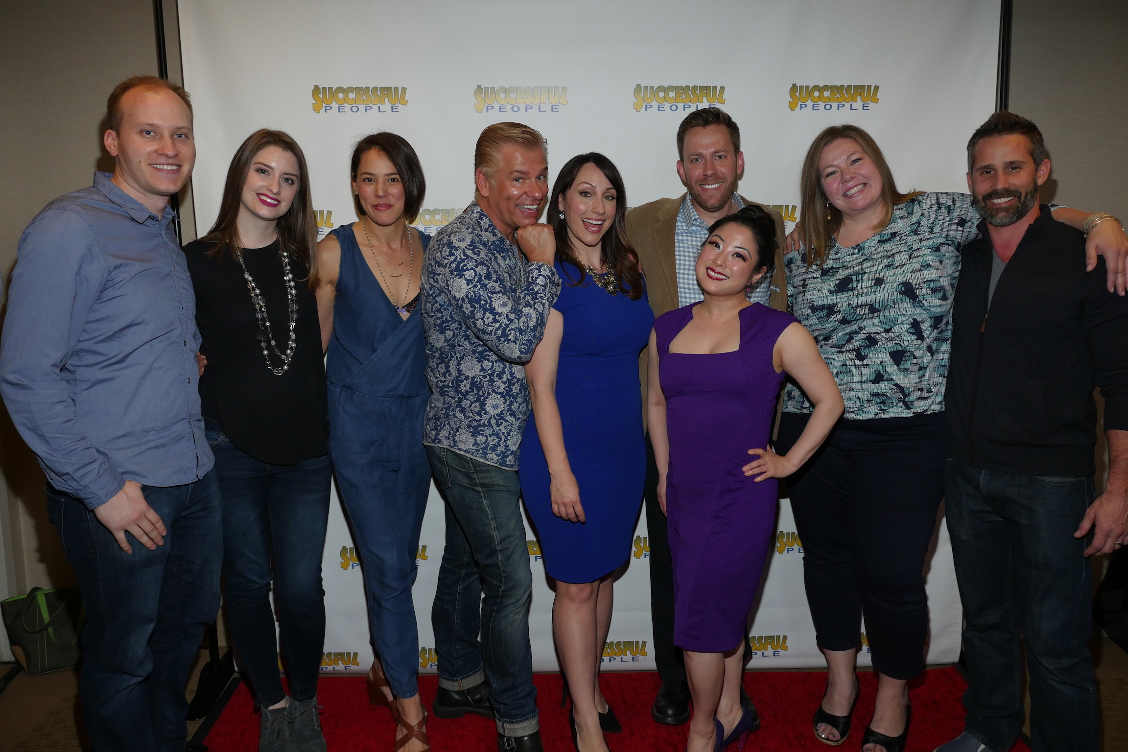 Cast of "Successful People" on the red carpet of the show's premiere screening