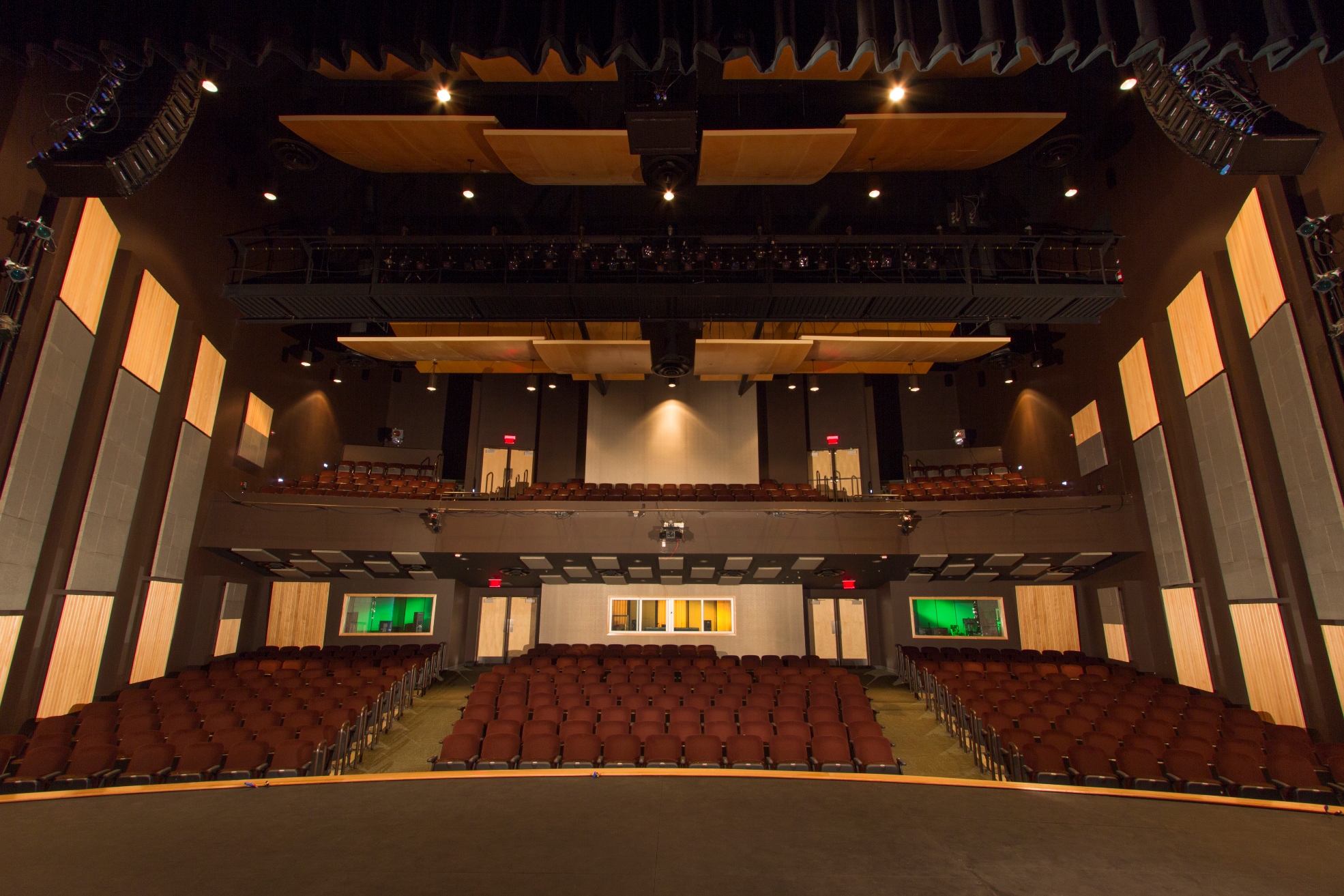 Husson University's Gracie Theatre seats approximately 500 people.