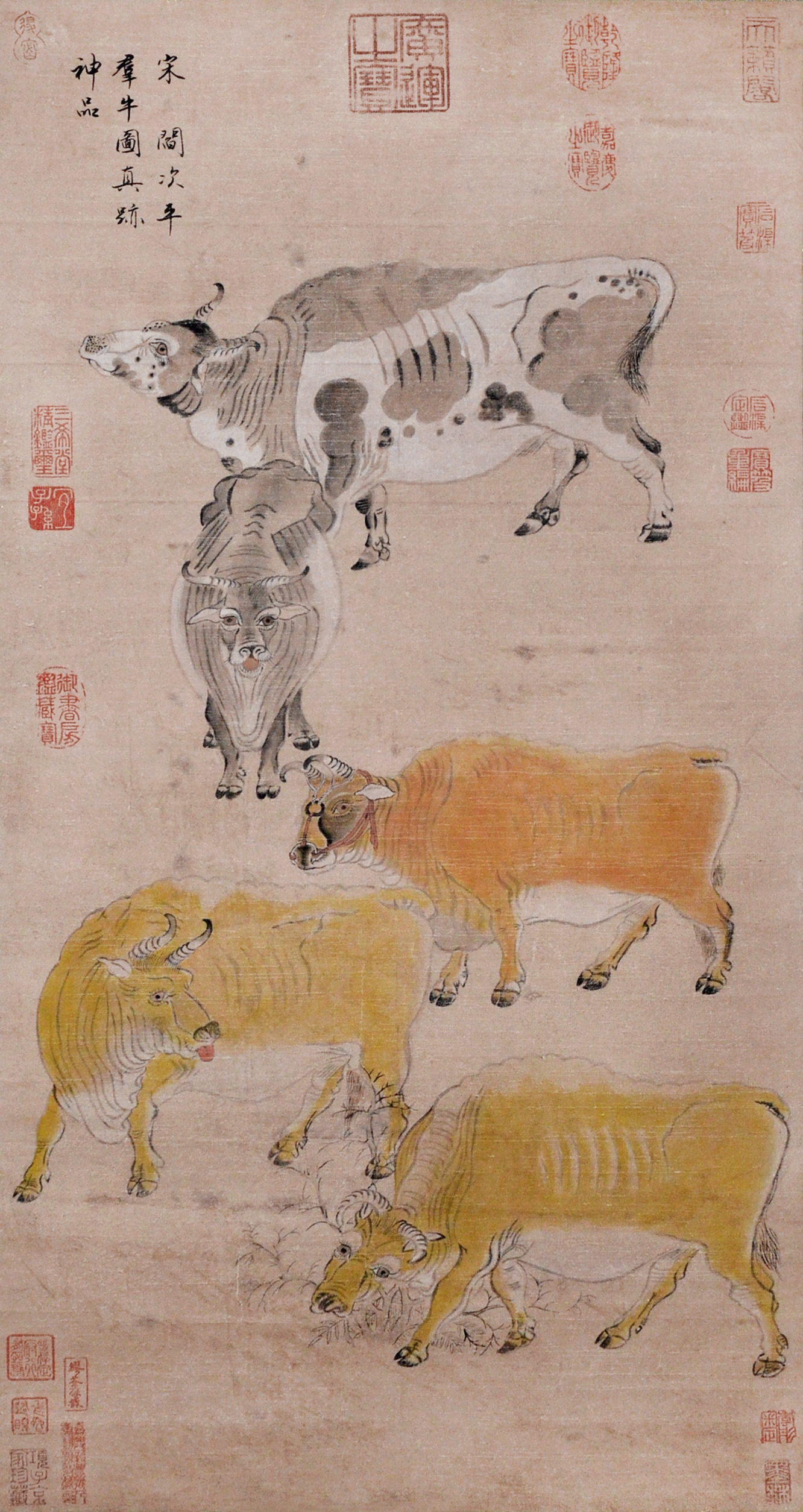 Five Cattle by Yan Ciping of the Southern Song Dynasty.