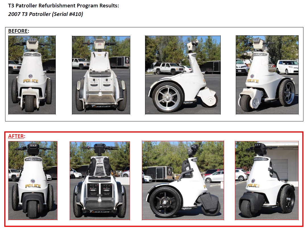 T3 Patroller Refurb Program Before and After Results