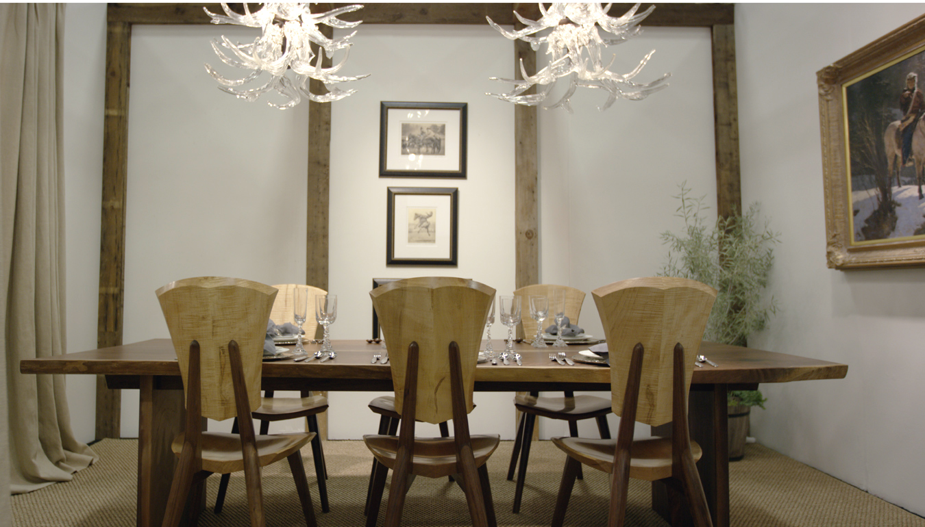 Forsyth & Brown Interior Designs of Jackson Hole created this dining room for the 2015 WDC Designer Show House – and will be designing a new space for this year’s show house.