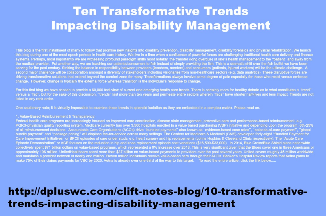 Ten Transformative Trends Impacting Disability Management