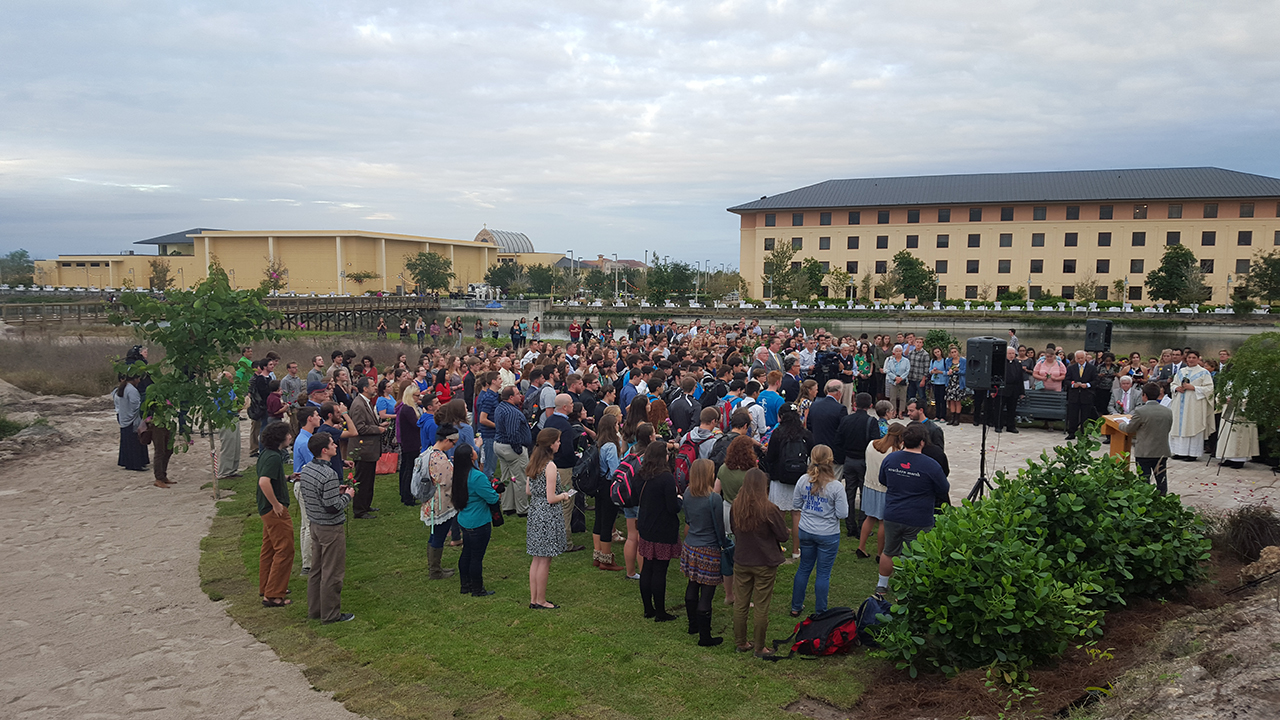 Ave Maria University Event in Prayer Garden