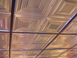 Tin ceilings can also be used in suspended ceilings.