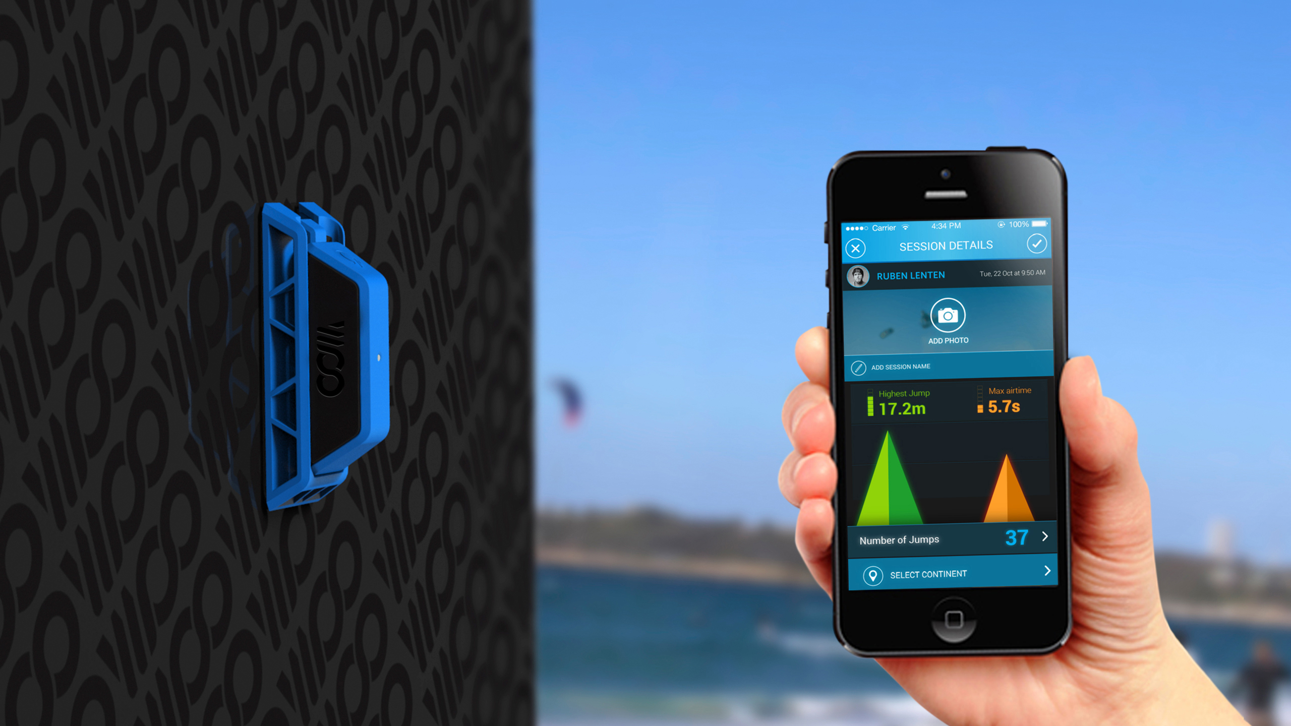 Woo Action Sports Tracker and Kiteboarding App