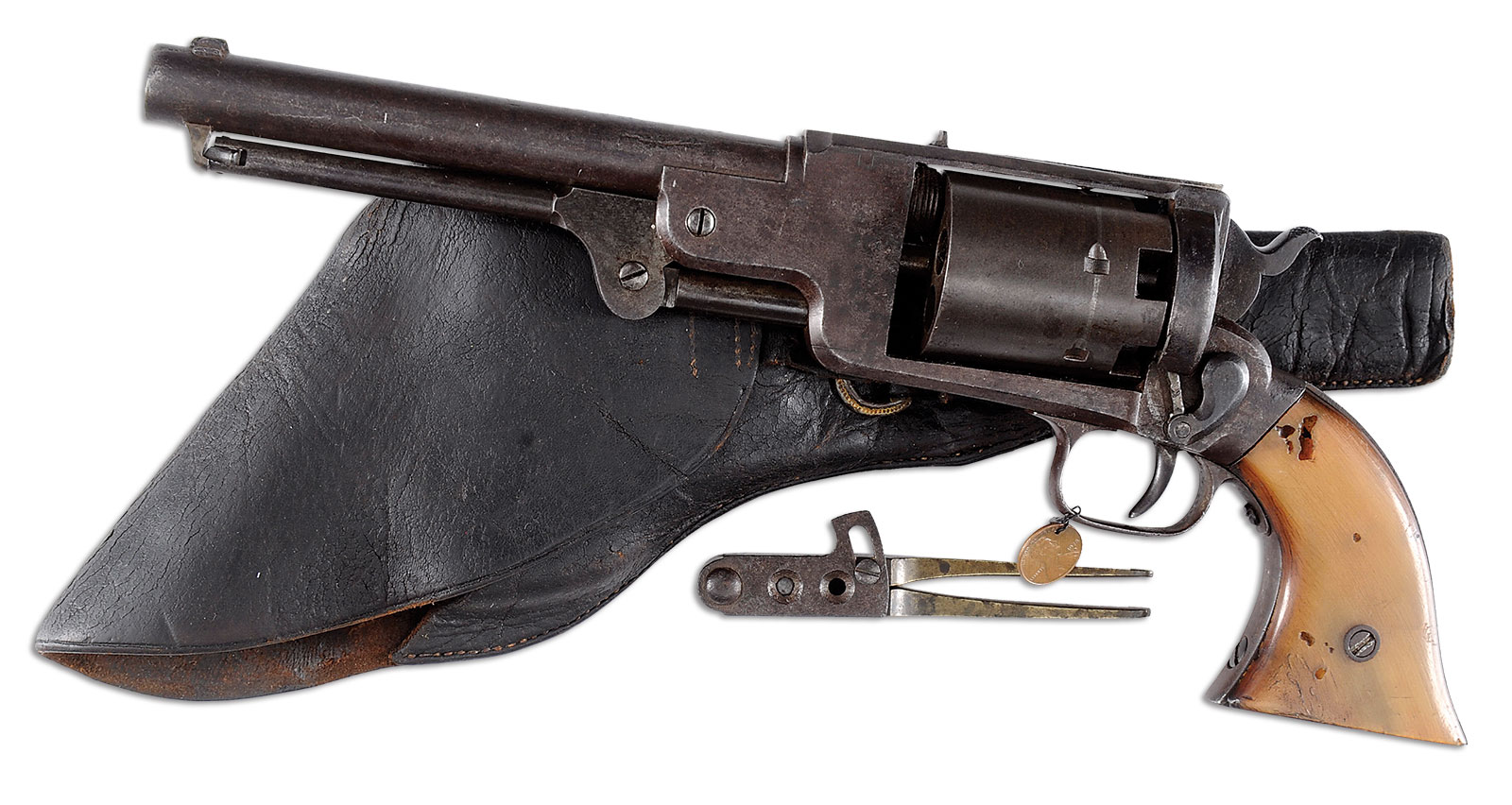 Extraordinarily Rare and Unique “Sisterdale Texas” Dragoon Army Revolver, Sold for $253,000