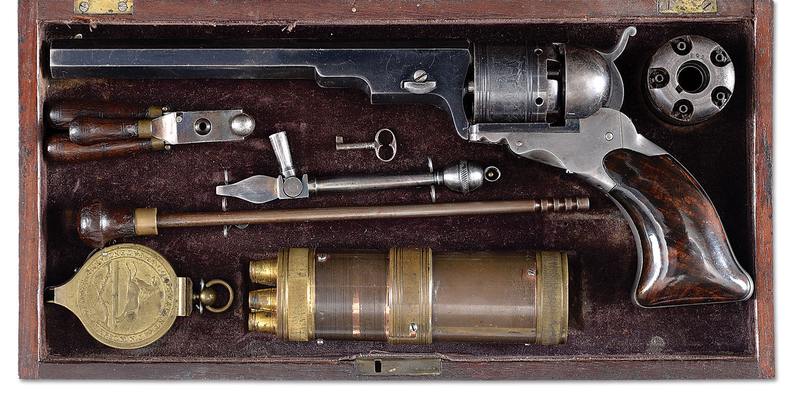 Extremely Rare Cased Colt No. 5 Holster Model Texas Paterson Percussion Revolver, Sold for $345,000